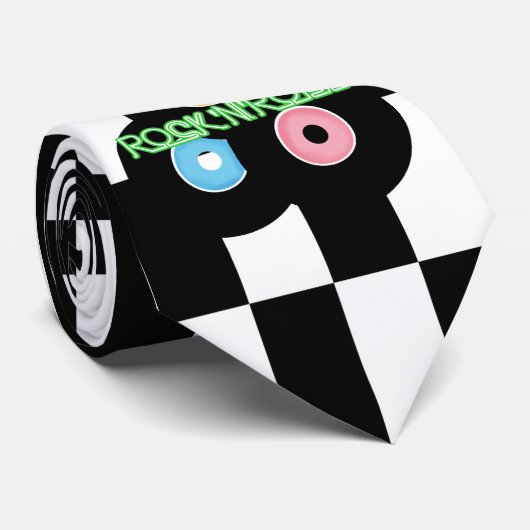 Krawatte Rock 'n' Roll Retro (Gerollt)