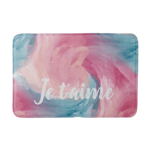 Krawatte rosa und blau-painterly Wasserfarbe in Li Badematte
