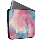 Krawatte rosa und blau-painterly Wasserfarbe in Li Laptopschutzhülle (Vorne Rechts)