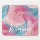 Krawatte rosa und blau-painterly Wasserfarbe in Li Mousepad (Vorne)