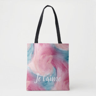Krawatte rosa und blau-painterly Wasserfarbe in Li Tasche