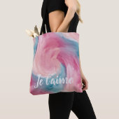 Krawatte rosa und blau-painterly Wasserfarbe in Li Tasche (Von Nahem)