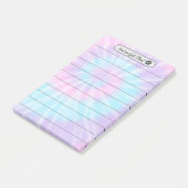 Krawatte rosa und Lilac-Färbung Post-it Klebezettel (angewinkelt)