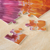 Krawatte rosa und orange Swirl Puzzle (Seite)