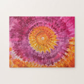 Krawatte rosa und orange Swirl Puzzle (Horizontal)
