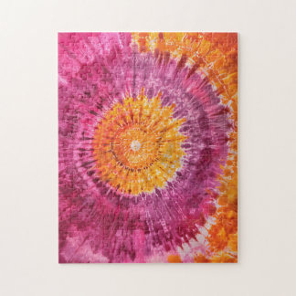 Krawatte rosa und orange Swirl Puzzle