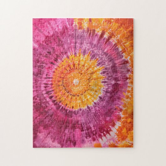 Krawatte rosa und orange Swirl Puzzle (Vertikal)