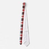Krawatte Rot und Schwarzer Tartan (Rückseite)