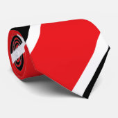 Krawatte Rot und Weiß (Gerollt)