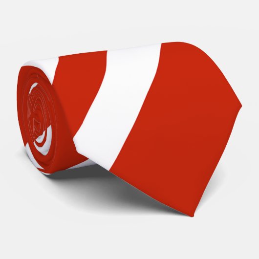 Krawatte/Rot und Weiß Streifen Krawatte (Gerollt)