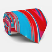 Krawatte Rot-Weiß und Blau-Farbe Pouring (Gerollt)