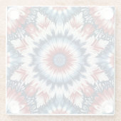 Krawatte rot, weiß und blau glasuntersetzer (Rückseite)