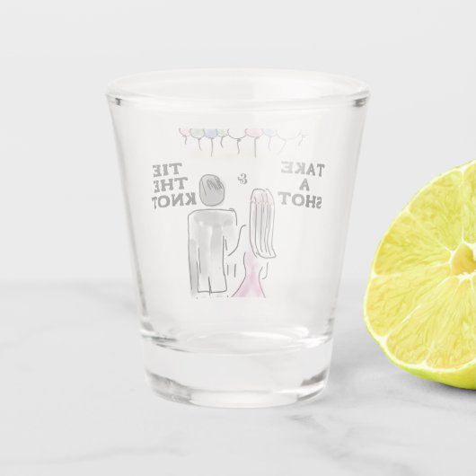 Krawatte Schnapsglas (Rückseite)