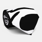 Krawatte Schwarz und Weiß Abstrakt (Gerollt)