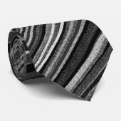 Krawatte Schwarz/Weiß (Gerollt)