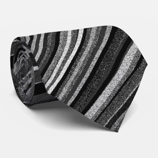 Krawatte Schwarz/Weiß (Gerollt)