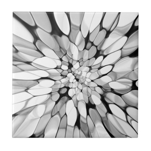 Krawatte schwarz-weiß fliese (Vorderseite)