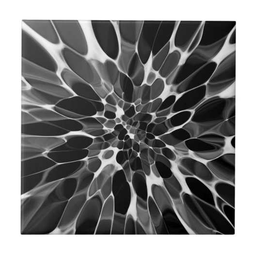 Krawatte schwarz-weiß fliese (Vorderseite)