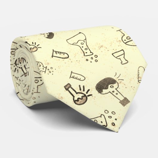 Krawatte "Science Chemie Teacher Muster" (Gerollt)