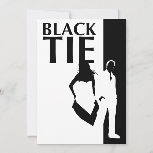 Krawatte: Silhouetten Einladung (Vorderseite)