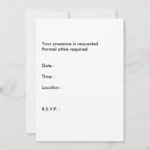 Krawatte: Silhouetten Einladung (Rückseite)