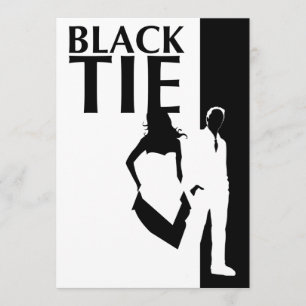 Krawatte: Silhouetten Einladung