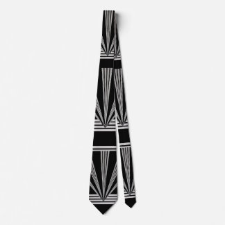Krawatte Silver Black Art Deco 2
