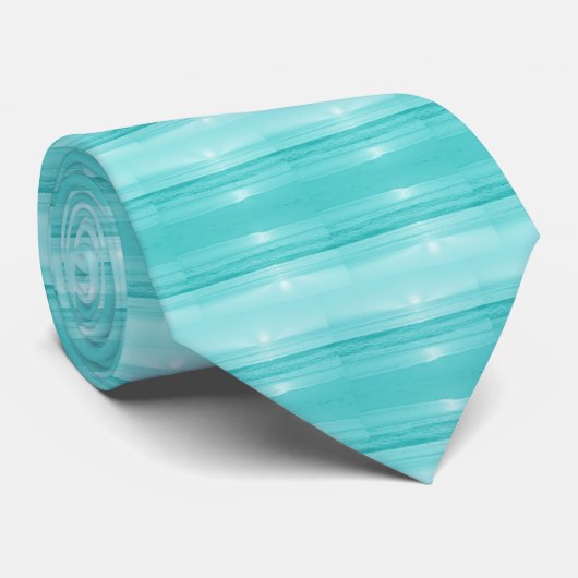 Krawatte Sunrise - Aqua (Gerollt)
