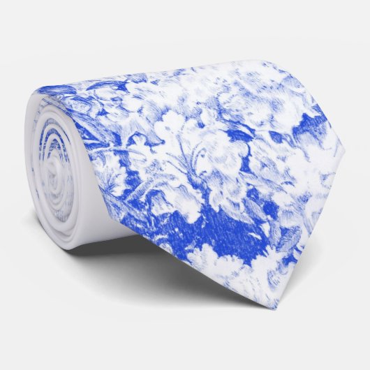 Krawatte - "The Grounds at Pemberley" (Blau) (Gerollt)