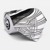 Krawatte - Totenkopf-Design (Gerollt)