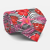 Krawatte tropische Palmen (Gerollt)