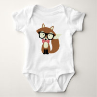 Krawatte und Brille Hipster Brown Fox