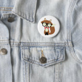 Krawatte und Brille Hipster Brown Fox Button (Beispiel)