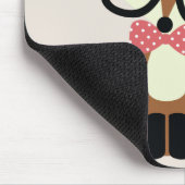 Krawatte und Brille Hipster Brown Fox Mousepad (Ecke)