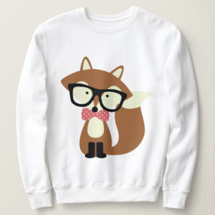 Krawatte und Brille Hipster Brown Fox Sweatshirt