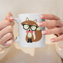 Krawatte und Brille Hipster Brown Fox Tasse