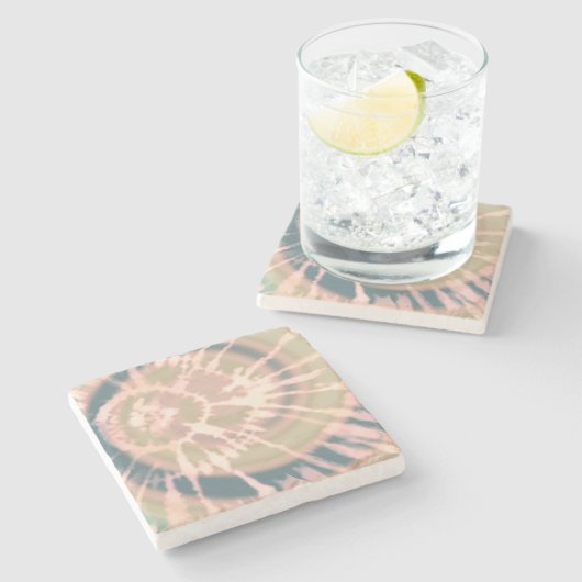 Krawatte und Färbung Steinuntersetzer (Seitenansicht)