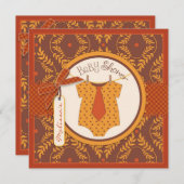 Krawatte und Herbstdusche Einladung (Vorne/Hinten)