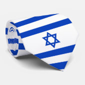 Krawatte unter israelischer Flagge (Gerollt)