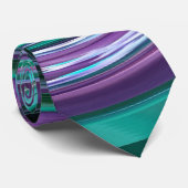 Krawatte von aquamarinen grünen und violetten Wirb (Gerollt)