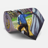 Krawatte von Art West - Die drei Türme (Gerollt)