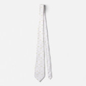 Krawatte von Beige und Weiß, Muscheln und Starfish (Vorderseite)