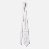 Krawatte von Beige und Weiß, Muscheln und Starfish (Rückseite)