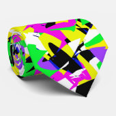Krawatte von Funky Abstrakt Art Pattern (Gerollt)