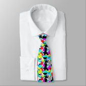 Krawatte von Funky Abstrakt Art Pattern (Gebunden)