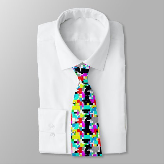 Krawatte von Funky Abstrakt Art Pattern (Gebunden)