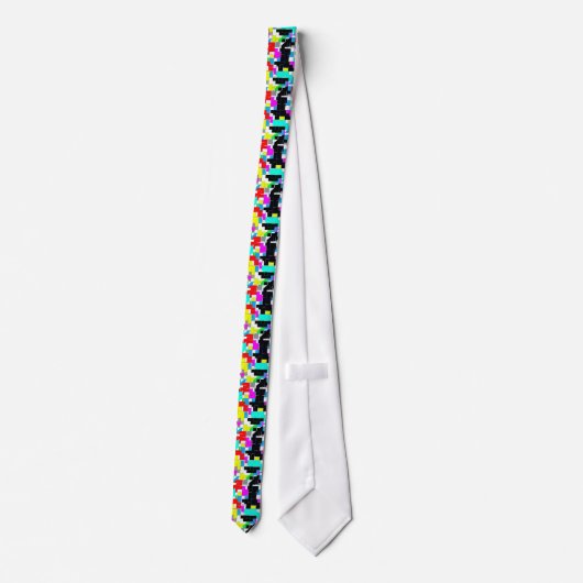 Krawatte von Funky Abstrakt Art Pattern (Rückseite)