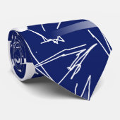 Krawatte von Funky Abstrakt Art White Pattern (Gerollt)