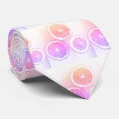Krawatte von Funky Stylized Orangen-Mustern (Gerollt)
