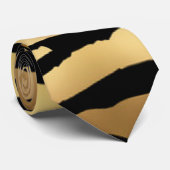 Krawatte von Gold und Black Tiger (Gerollt)